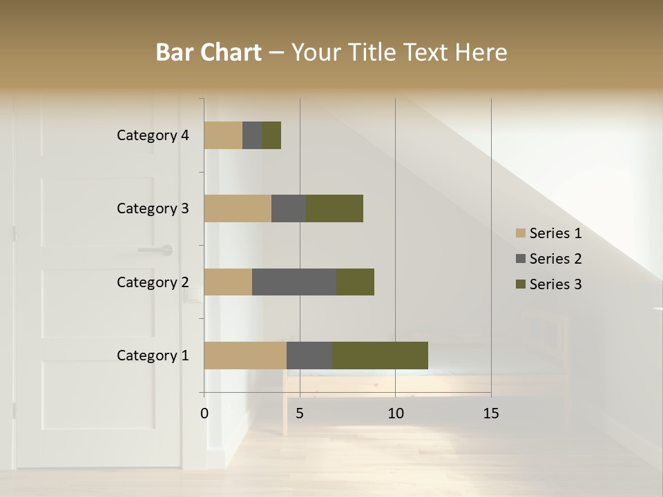 A Room With A Bed And A Door In It PowerPoint Template