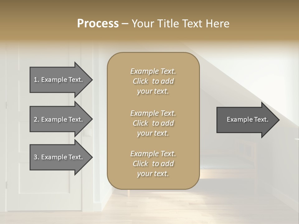 A Room With A Bed And A Door In It PowerPoint Template