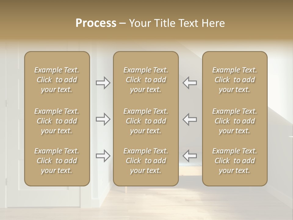 A Room With A Bed And A Door In It PowerPoint Template