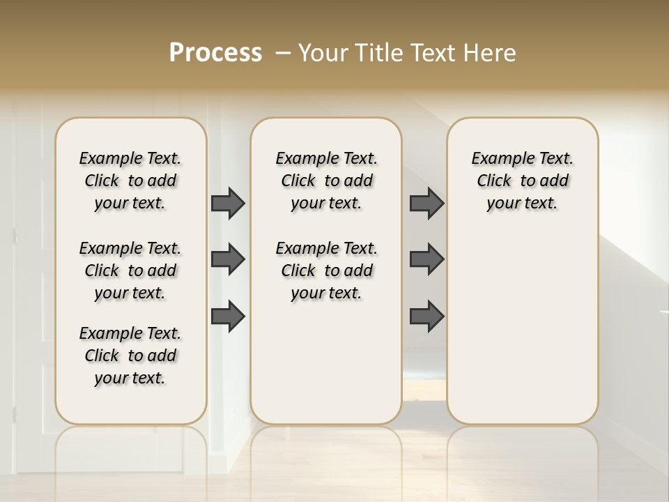 A Room With A Bed And A Door In It PowerPoint Template