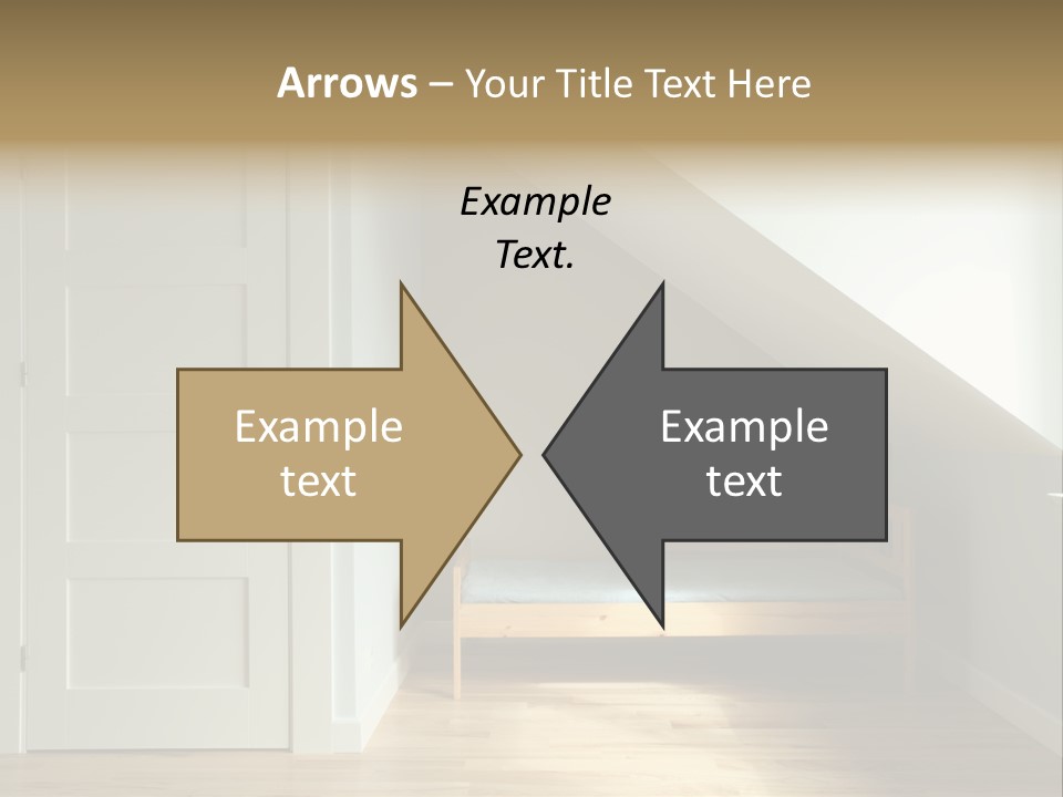 A Room With A Bed And A Door In It PowerPoint Template