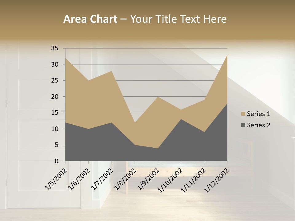 A Room With A Bed And A Door In It PowerPoint Template