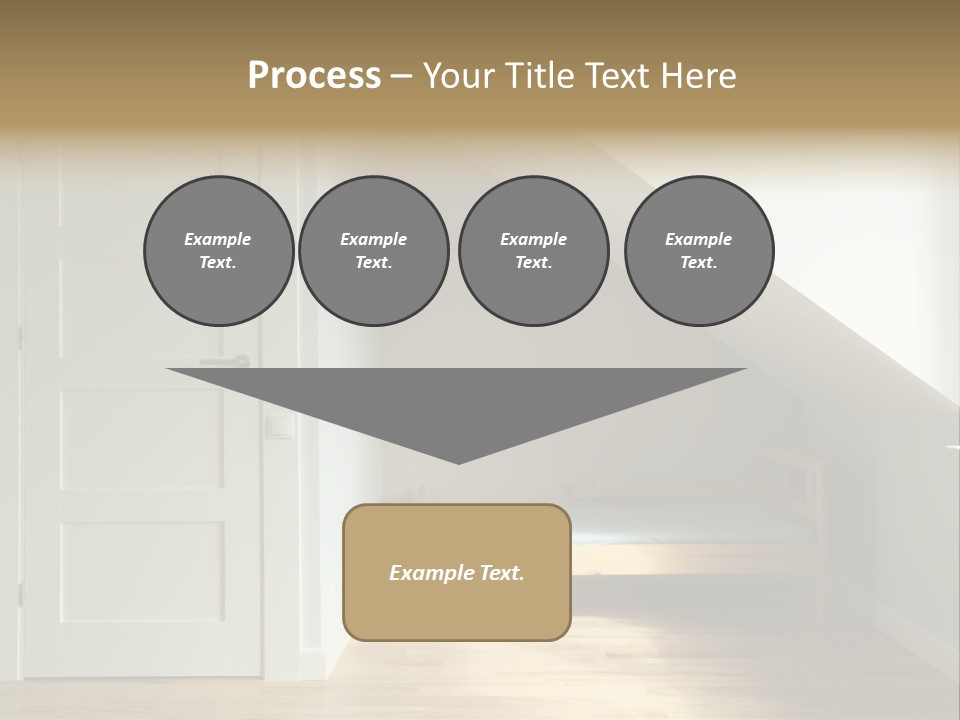 A Room With A Bed And A Door In It PowerPoint Template