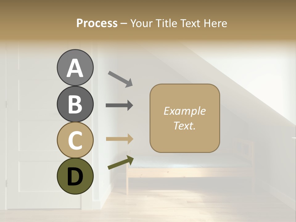 A Room With A Bed And A Door In It PowerPoint Template