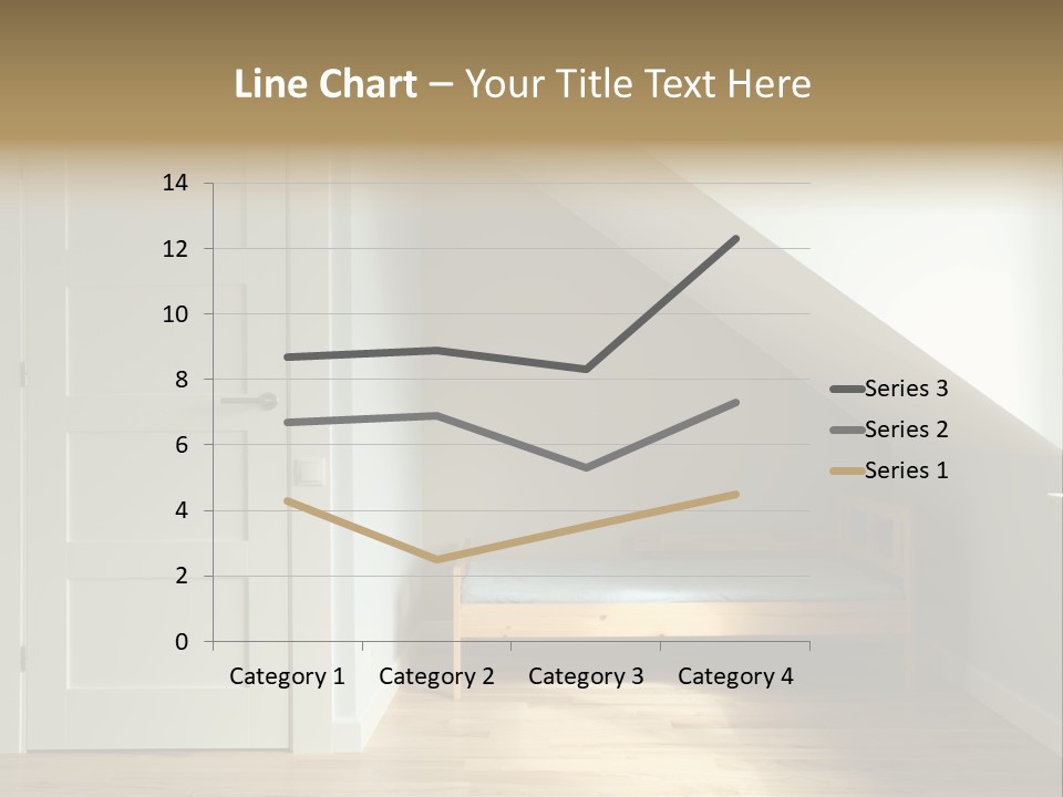 A Room With A Bed And A Door In It PowerPoint Template