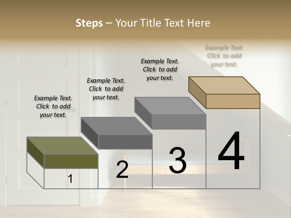 A Room With A Bed And A Door In It PowerPoint Template