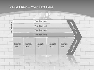 A Ball Is Breaking Through A Brick Wall PowerPoint Template