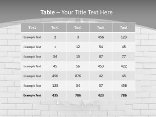 A Ball Is Breaking Through A Brick Wall PowerPoint Template