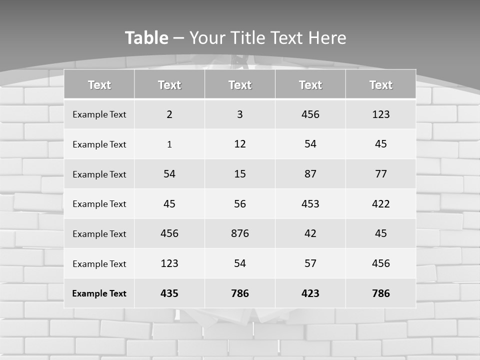 A Ball Is Breaking Through A Brick Wall PowerPoint Template