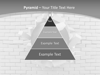 A Ball Is Breaking Through A Brick Wall PowerPoint Template