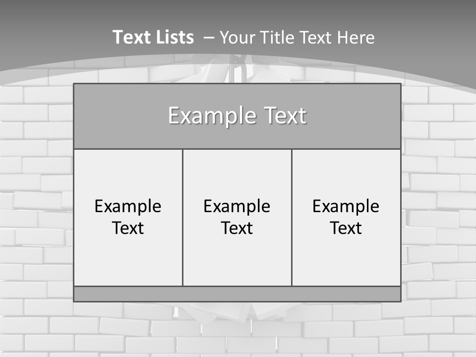 A Ball Is Breaking Through A Brick Wall PowerPoint Template