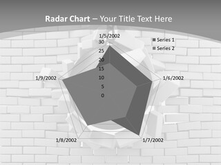 A Ball Is Breaking Through A Brick Wall PowerPoint Template