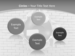 A Ball Is Breaking Through A Brick Wall PowerPoint Template
