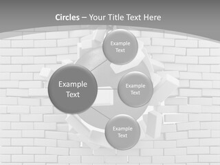 A Ball Is Breaking Through A Brick Wall PowerPoint Template