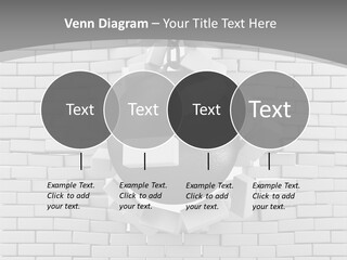A Ball Is Breaking Through A Brick Wall PowerPoint Template