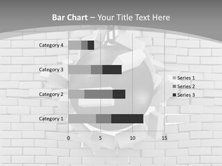 A Ball Is Breaking Through A Brick Wall PowerPoint Template