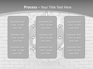 A Ball Is Breaking Through A Brick Wall PowerPoint Template