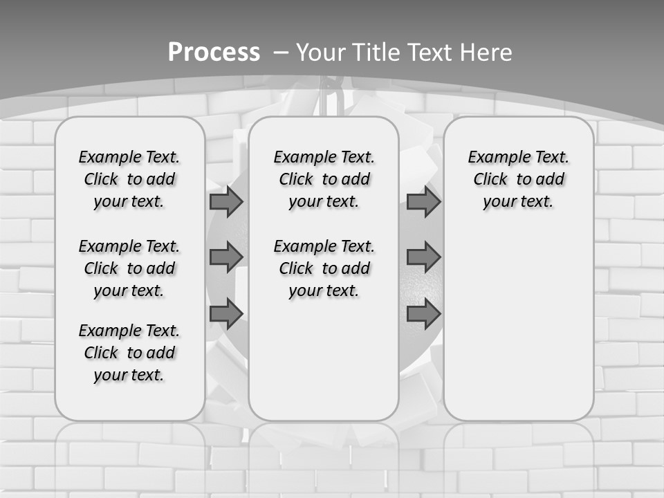 A Ball Is Breaking Through A Brick Wall PowerPoint Template