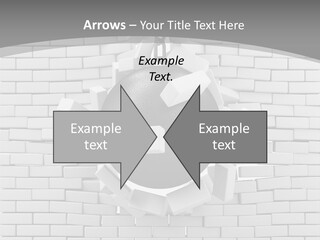 A Ball Is Breaking Through A Brick Wall PowerPoint Template