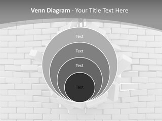 A Ball Is Breaking Through A Brick Wall PowerPoint Template