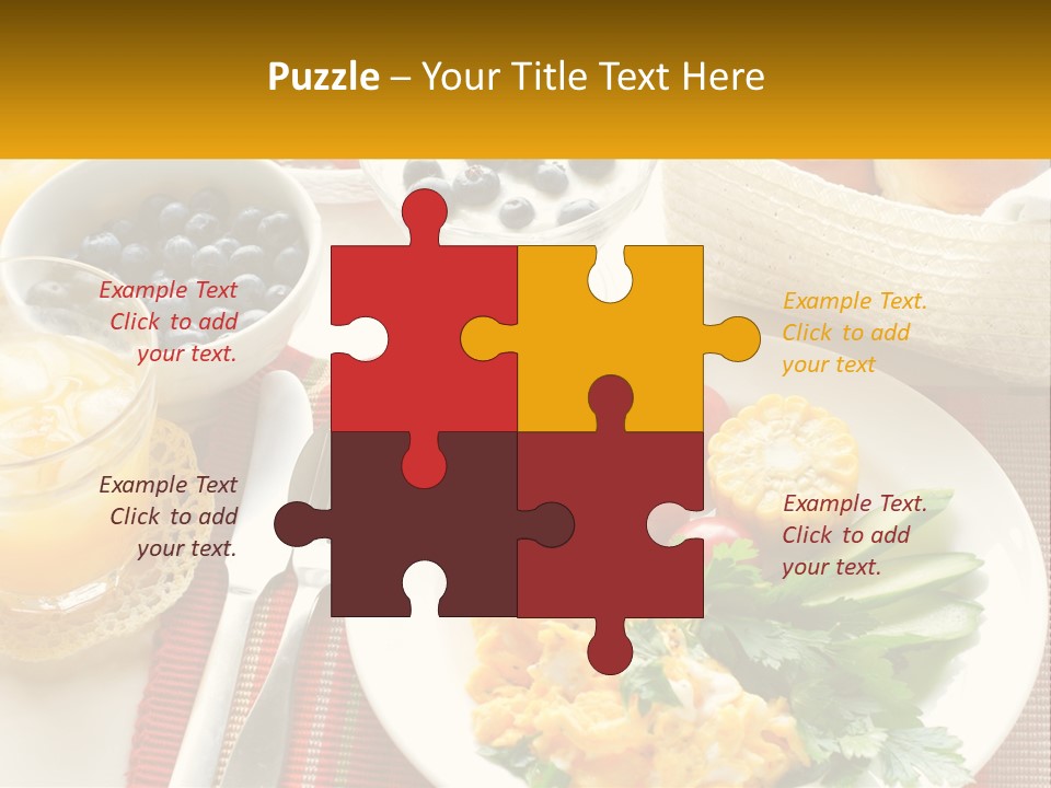 A Plate Of Food On A Table With A Glass Of Orange Juice PowerPoint Template