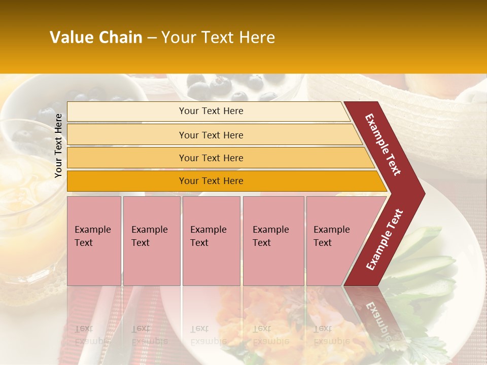 A Plate Of Food On A Table With A Glass Of Orange Juice PowerPoint Template