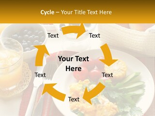 A Plate Of Food On A Table With A Glass Of Orange Juice PowerPoint Template