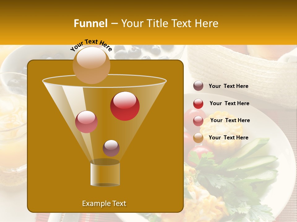 A Plate Of Food On A Table With A Glass Of Orange Juice PowerPoint Template
