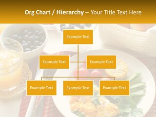 A Plate Of Food On A Table With A Glass Of Orange Juice PowerPoint Template