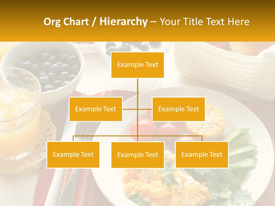 A Plate Of Food On A Table With A Glass Of Orange Juice PowerPoint Template
