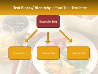 A Plate Of Food On A Table With A Glass Of Orange Juice PowerPoint Template