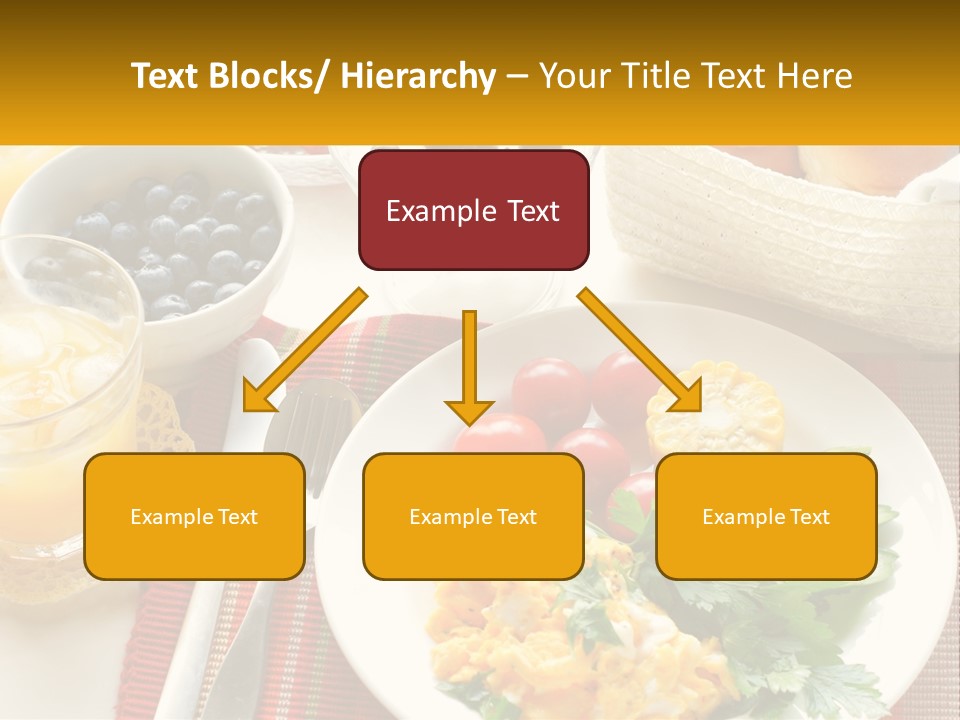 A Plate Of Food On A Table With A Glass Of Orange Juice PowerPoint Template