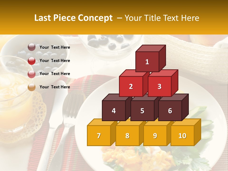 A Plate Of Food On A Table With A Glass Of Orange Juice PowerPoint Template