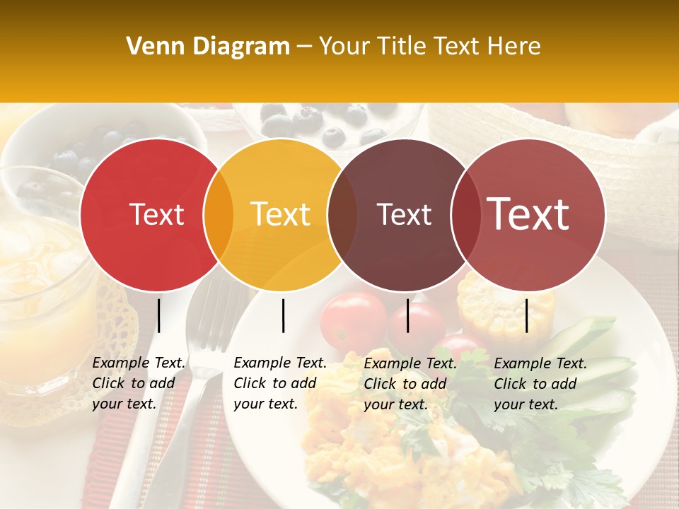 A Plate Of Food On A Table With A Glass Of Orange Juice PowerPoint Template
