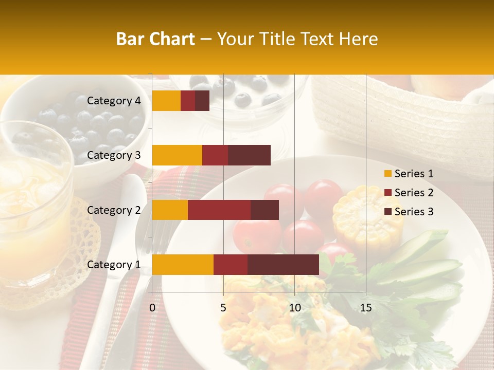 A Plate Of Food On A Table With A Glass Of Orange Juice PowerPoint Template