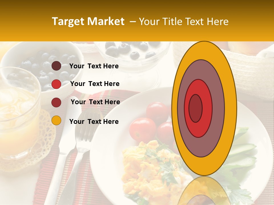 A Plate Of Food On A Table With A Glass Of Orange Juice PowerPoint Template
