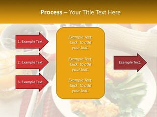 A Plate Of Food On A Table With A Glass Of Orange Juice PowerPoint Template