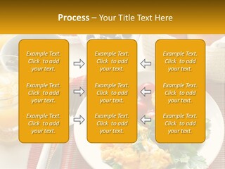 A Plate Of Food On A Table With A Glass Of Orange Juice PowerPoint Template