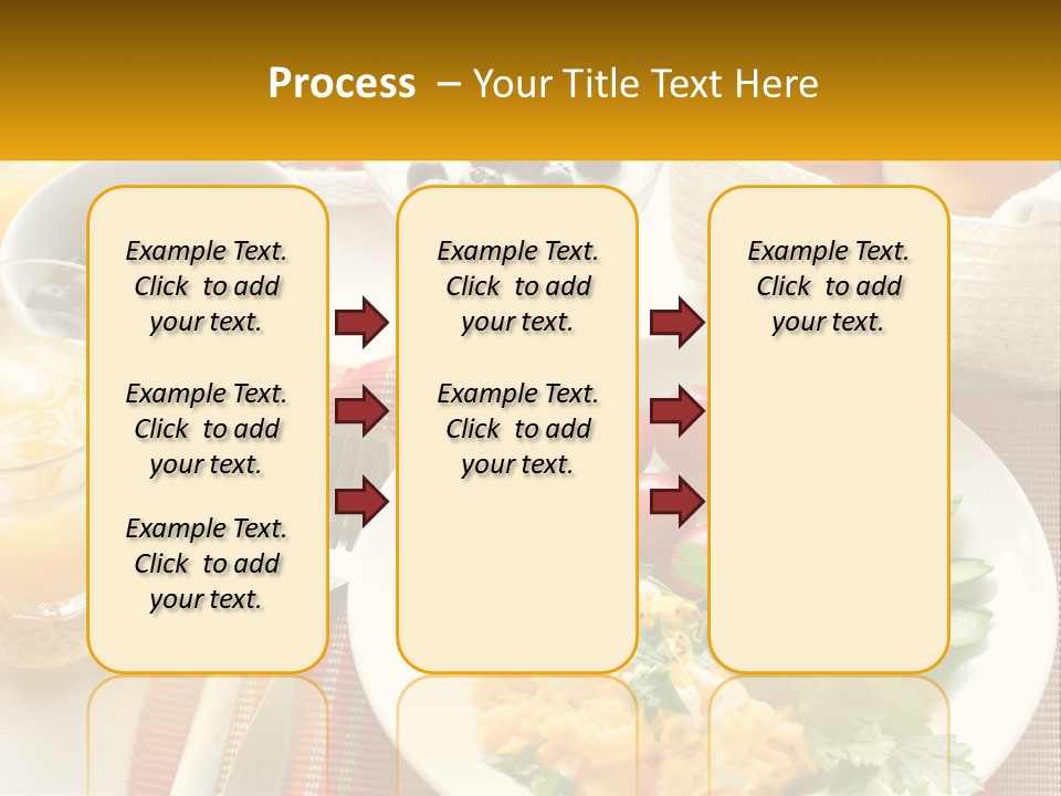 A Plate Of Food On A Table With A Glass Of Orange Juice PowerPoint Template
