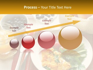 A Plate Of Food On A Table With A Glass Of Orange Juice PowerPoint Template
