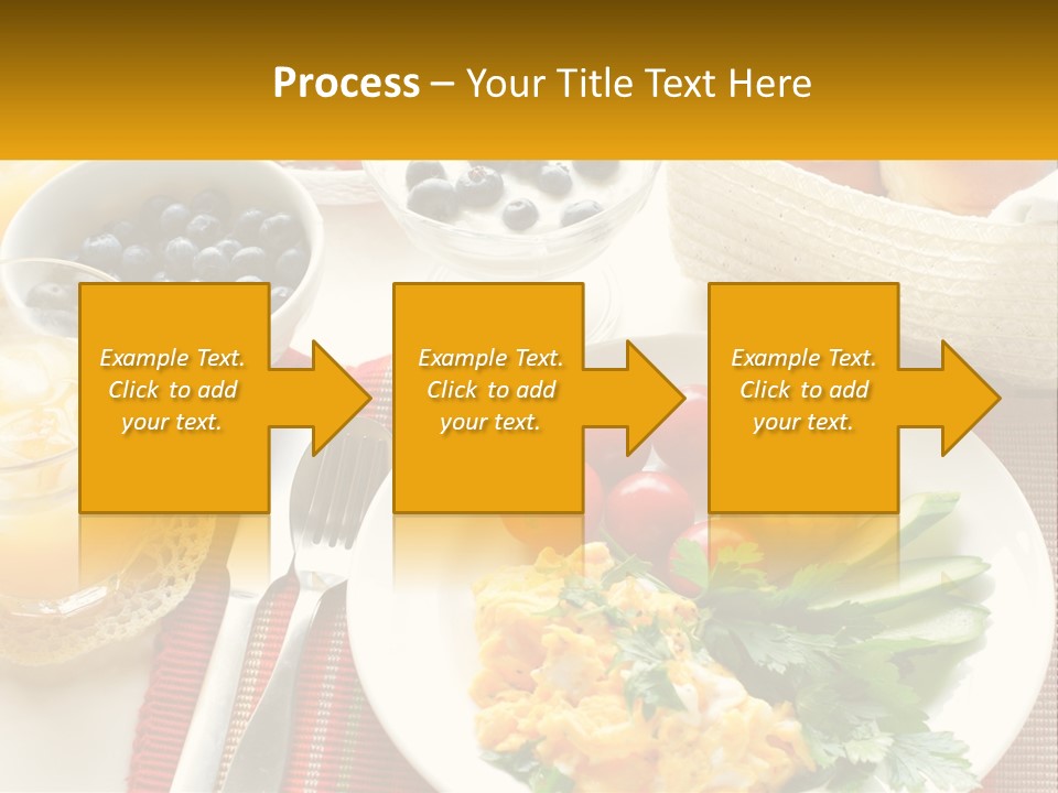 A Plate Of Food On A Table With A Glass Of Orange Juice PowerPoint Template