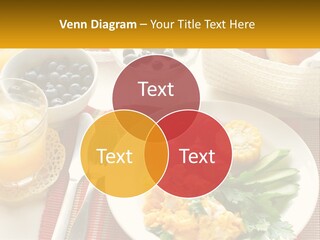A Plate Of Food On A Table With A Glass Of Orange Juice PowerPoint Template
