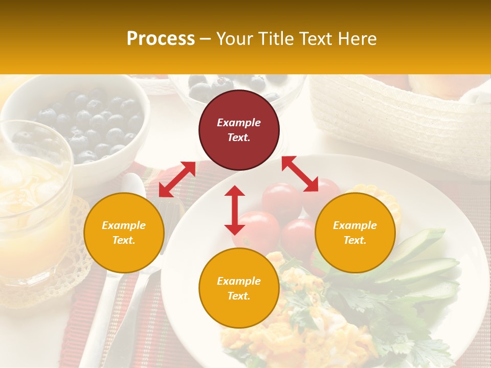 A Plate Of Food On A Table With A Glass Of Orange Juice PowerPoint Template