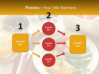 A Plate Of Food On A Table With A Glass Of Orange Juice PowerPoint Template