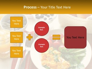 A Plate Of Food On A Table With A Glass Of Orange Juice PowerPoint Template