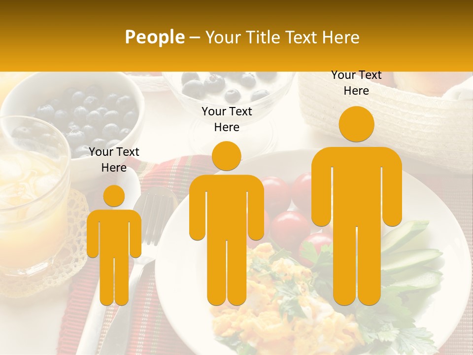 A Plate Of Food On A Table With A Glass Of Orange Juice PowerPoint Template