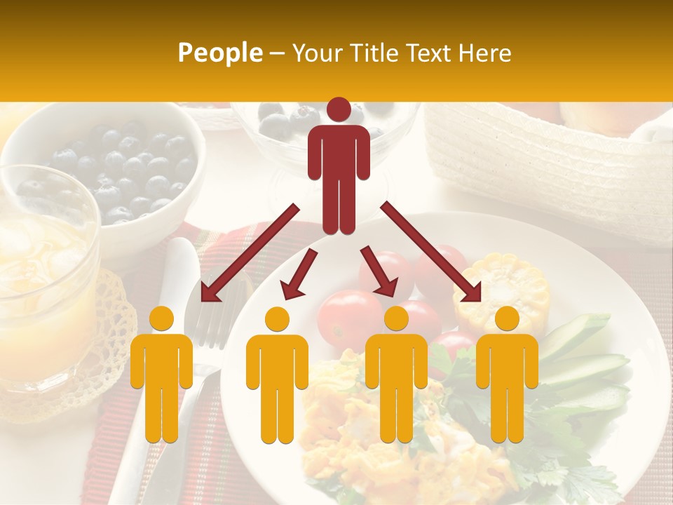 A Plate Of Food On A Table With A Glass Of Orange Juice PowerPoint Template