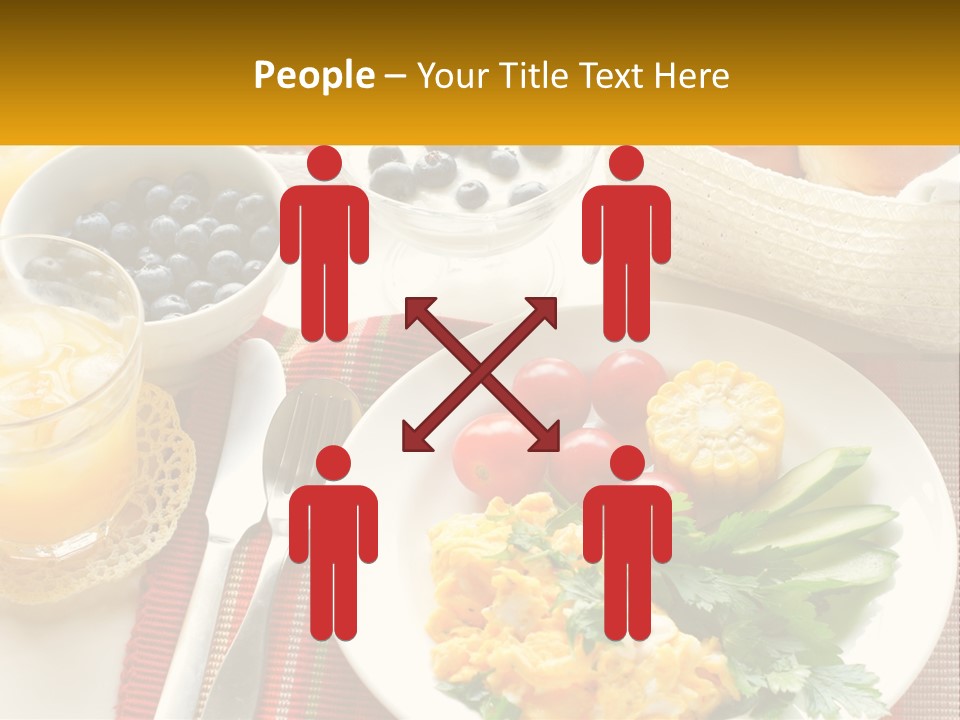 A Plate Of Food On A Table With A Glass Of Orange Juice PowerPoint Template