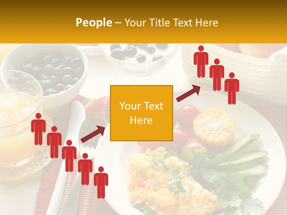A Plate Of Food On A Table With A Glass Of Orange Juice PowerPoint Template