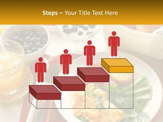 A Plate Of Food On A Table With A Glass Of Orange Juice PowerPoint Template